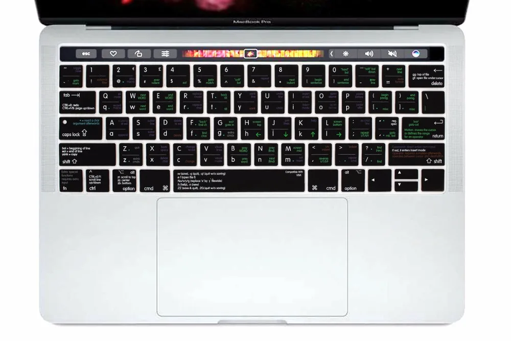 Функциональный чехол для клавиатуры VIM VI Защитная пленка Macbook Pro 13 Retina с сенсорной