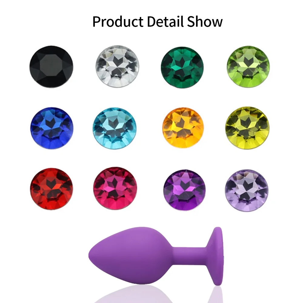 Силиконовая пробка анальные съемные украшения Драгоценности Анальная