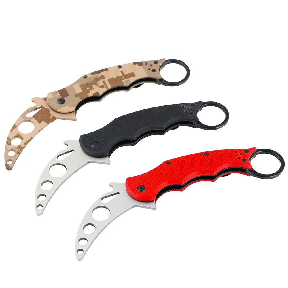 Karambit тренировочный нож, тренировочный складной нож, походный карманный нож для выживания, охотничьи Тактические Ножи, инструмент для повседневного использования, не острый