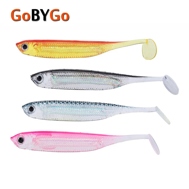 Силиконовая Мягкая приманка GoByGo 6 шт./лот 2 г 7 см рыболовные приманки плавающие