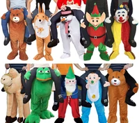 ride on me mascot costumes carry back funny animal pants oktoberfest halloween party cosplay clothes horse riding toys