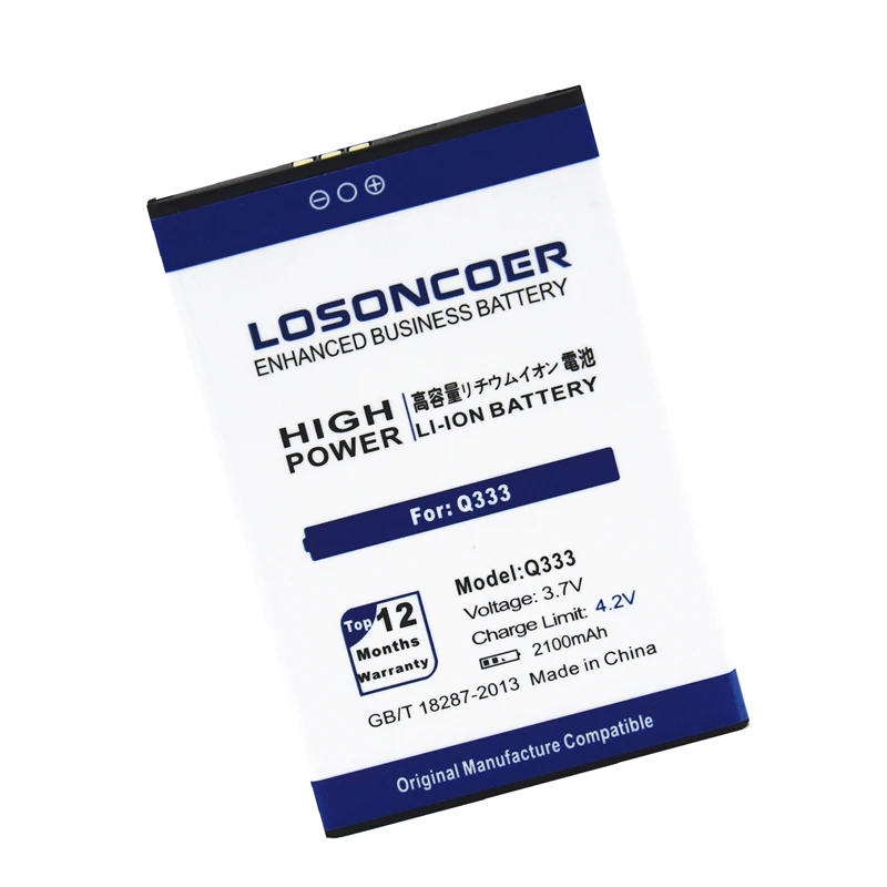 LOSONCOER 2100mAh Q333 батарея мобильного телефона для Micromax батареи|Аккумуляторы