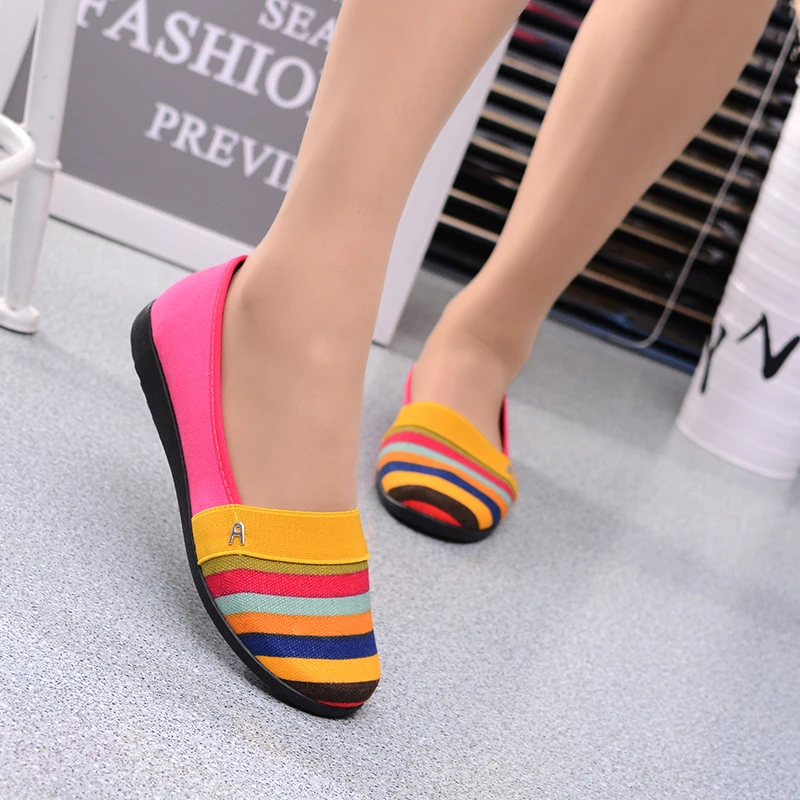 Женские балетки на плоской подошве тканевые Лоферы для работы беременных