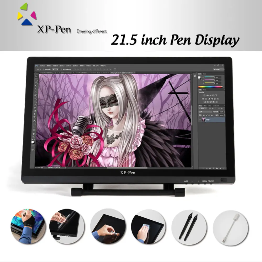Xp - ручка 22 &quot HD IPS графика графический дисплей живопись экран режим контроля