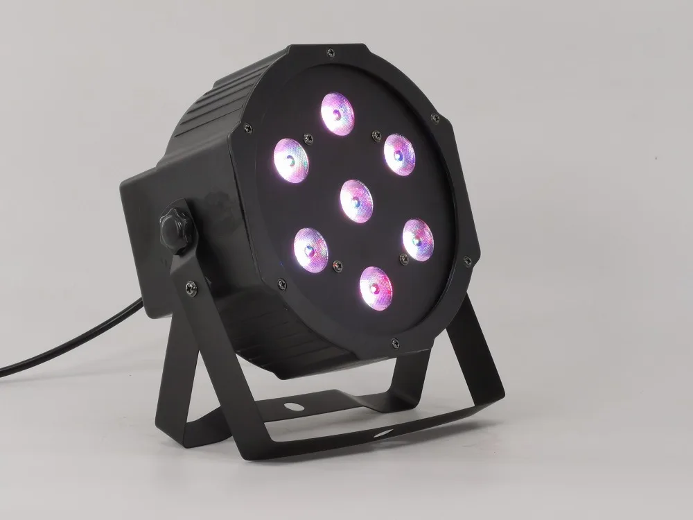 16 шт./лот 7X12 W led par фары RGBW 4in1 Телевизор с номинальной dmx512 Профессиональный dj оборудование