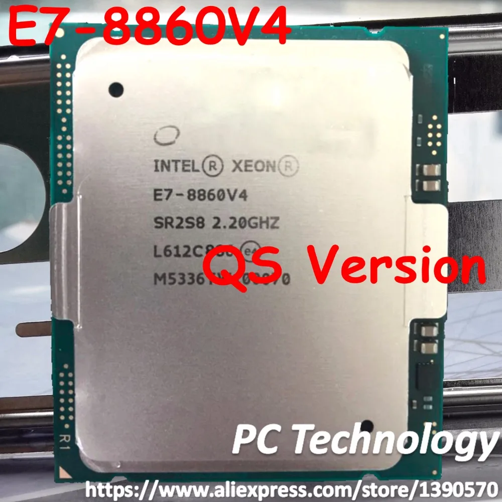 Оригинальный процессор Intel XEON QS версии E7 8860V4 18 ядер 2 20 ГГц 45 МБ 14 нм телефон 140 Вт 8860