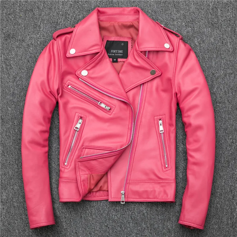 Новая модная цветная женская куртка из натуральной овечьей кожи локомотивная