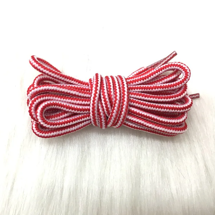 Red-White 1 пара разноцветных круглых шнурков уличные спортивные повседневные Ботинки martin Шнурки Кроссовки с шнурками Катание на коньках ботинки шнурки - Цвет: Red-White