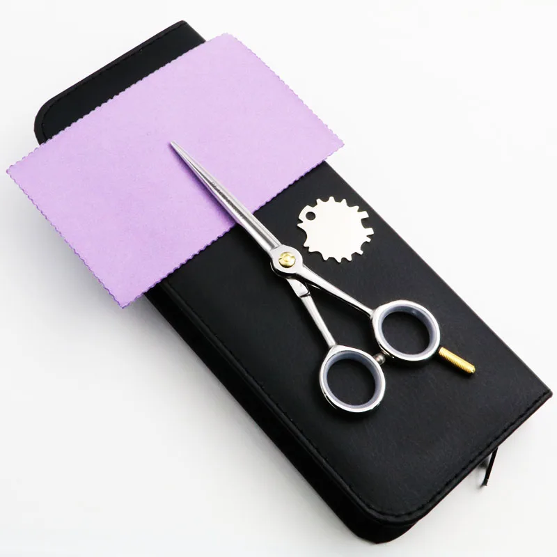 1 pcs add case 5,5 дюймовые ножницы для волос, Профессиональные парикмахерские ножницы, ножницы для стрижки, парикмахерские ножницы высокого качества, три вида цветов на выбор - Цвет: 1 pcs add case