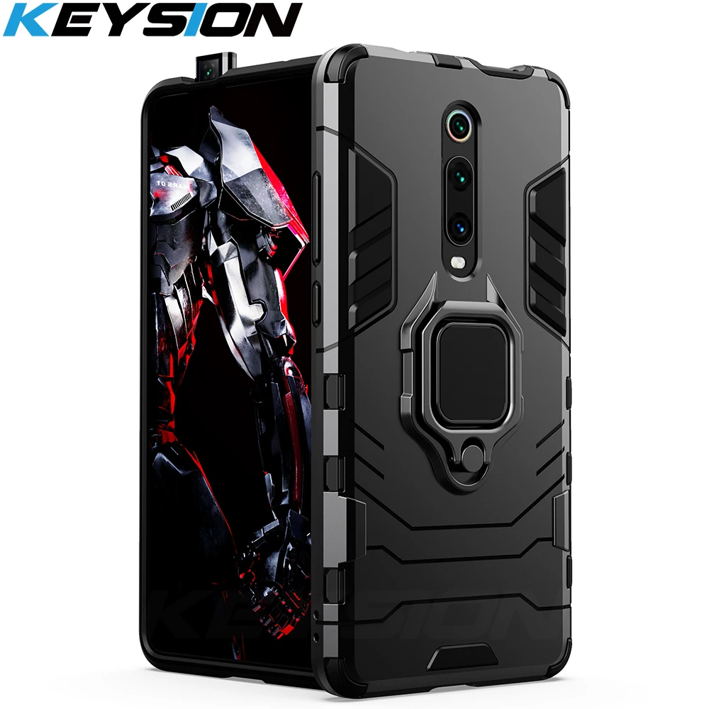 Чехол для телефона KEYSION противоударный Redmi K20 Pro Note 7 7S с подставкой Xiaomi Mi 9T 9