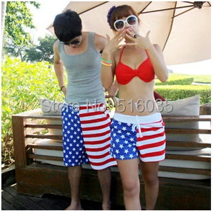 Новые модные пляжные шорты с флагом США для влюбленных, пляжная одежда, мужские и женские пляжные шорты, летние пляжные шорты, бесплатная доставка