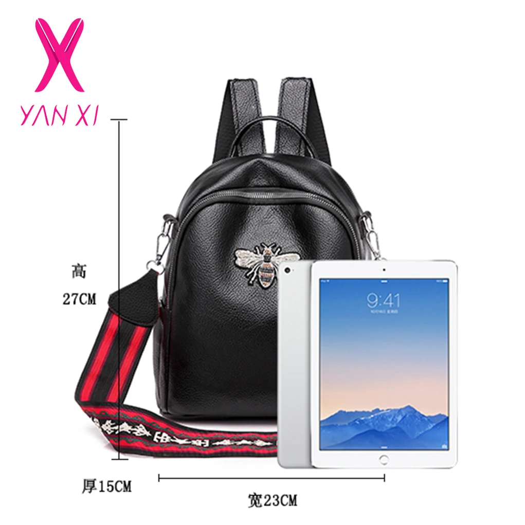 YANXI новый маленький рюкзак из искусственной кожи с Пчелой для девочек Маленький