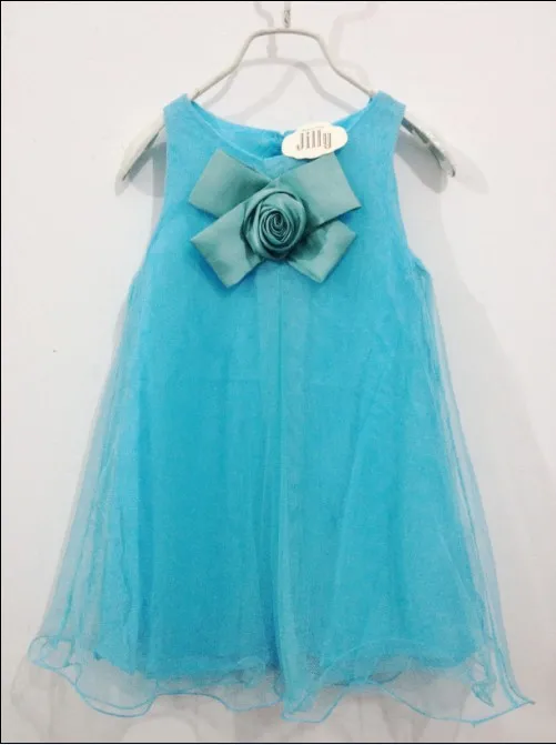 Korean New Girls Dress Kids Chest Three-dimensional Flowers Vest Dresses Children Clothing 3-7 Years | Детская одежда и обувь