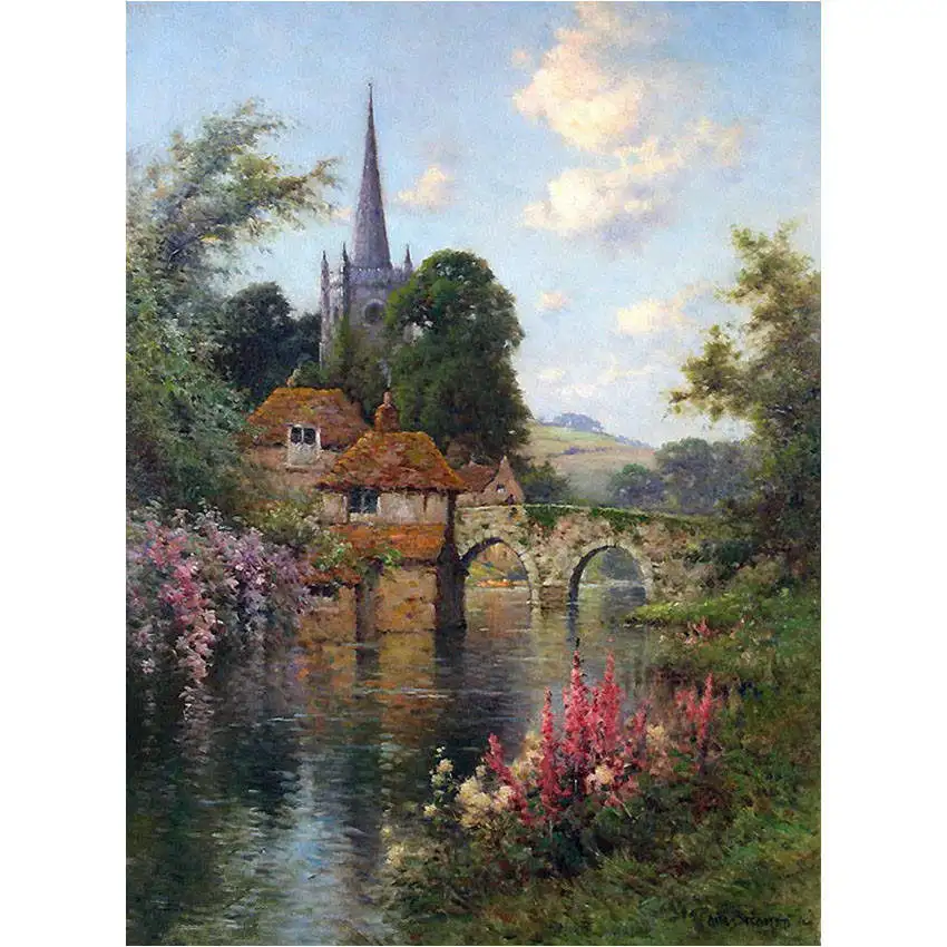 cabin Painting 5 Украшение гостиной, картины по номерам на холсте, мост фейерверков, картины на холсте для гостиной - Цвет: cabin Painting 5