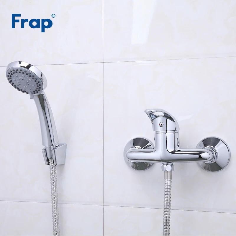 

Смеситель для душа Frap F2003 для ванной комнаты, кран холодной и горячей воды с одной ручкой, хромированный простой тип, кран
