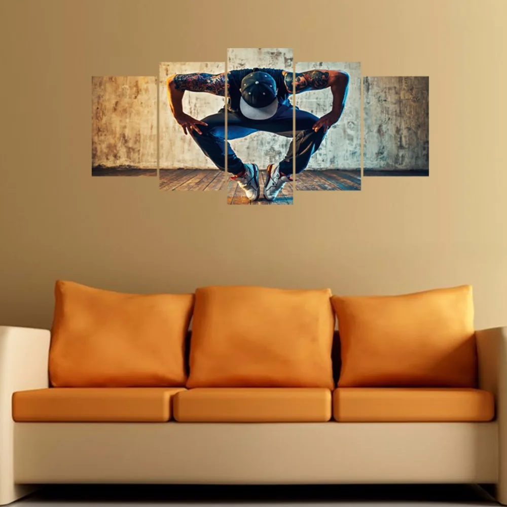 Самоклеящаяся настенная бумага 5 шт. водонепроницаемая в стиле хип хоп