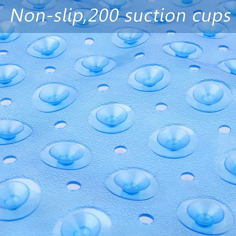 RFWCAK Rectangle 40x100cm PVC Anti-skid Bath Mat Soft Bathroom Massage Suction Cup Non-slip Bathtub Carpet Accessories | Дом и сад