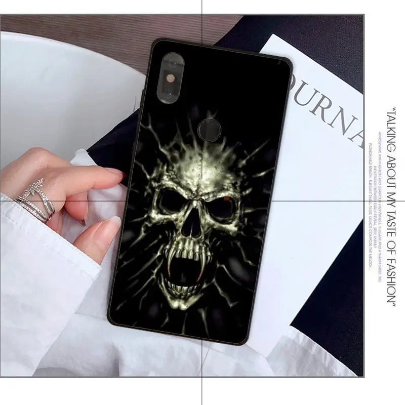Babaite Grim Reaper Skull Skeleton Custom Photo Soft Phone Case for Redmi 5 plus Note 4 4X Xiaomi MI 6 8 8SE Mobile Cover | Мобильные