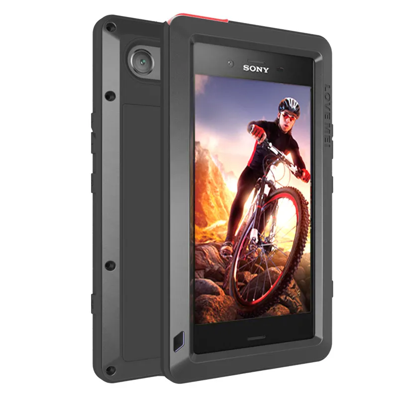 Love mei Aluminum Metal Cover For Sony Xperia XZ1 Cases Armor Shockproof Full Body Phone Compact Case |