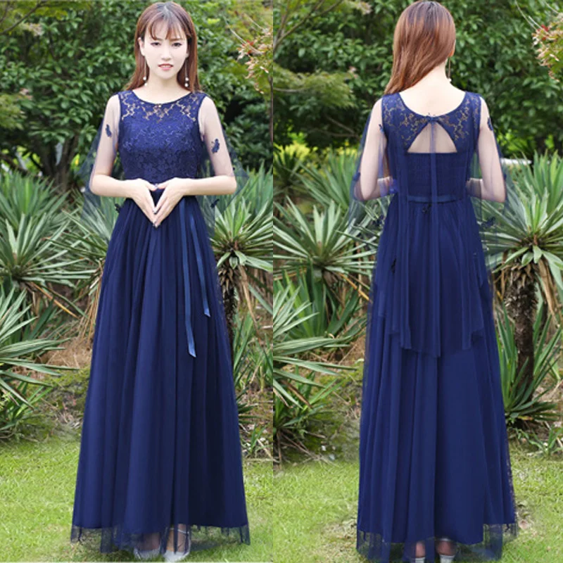 Пола Длина бисерный Тюль подростка длинное платье для выпускного вечера Junior Formal