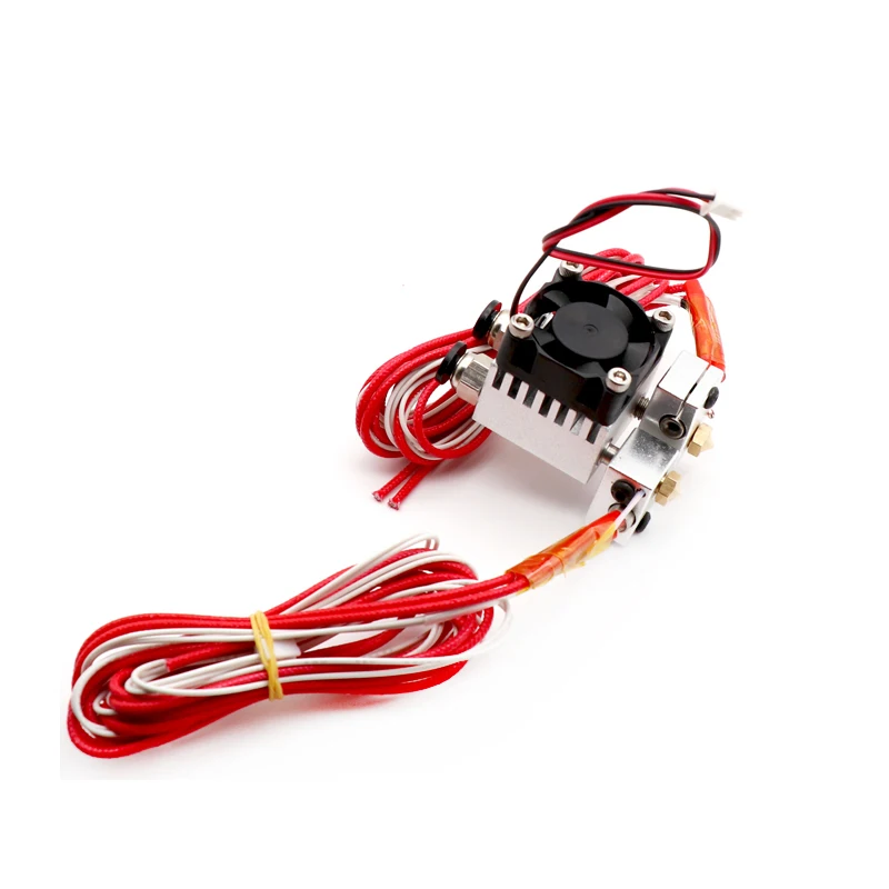 3D Химера двойной экструдер Hotend комплект 2 в 2 из двойной головкой дистанционного Bowden HotEnd с охлаждающим вентилятором мульти-экструзии 1,75/0,4 мм