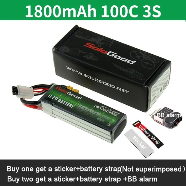 3S 1800mah 100C SoloGood Lipo Батарея 3S 4S 6S серии 75C 1150/1300/1500/1800 мА/ч, гнездовой разъем для скоростного радиоуправляемого дрона FPV Multicopter с неподвижным крылом - Цвет: 3S 1800mah 100C
