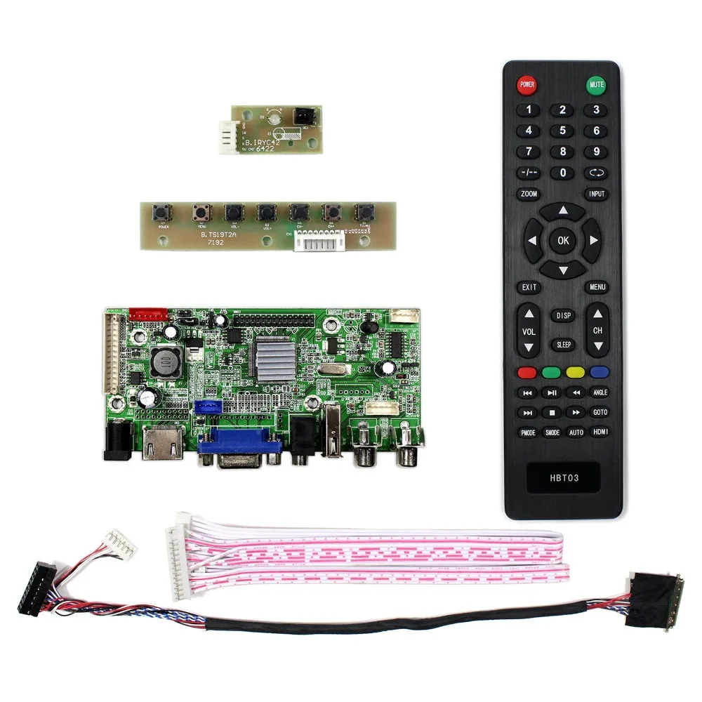 Плата ЖК-контроллера HD MI + VGA 2AV USB Audio для ЖК-экрана 10 1 дюймов 1024x600 LTN101NT02 B101AW03 HSD101PFW2 |