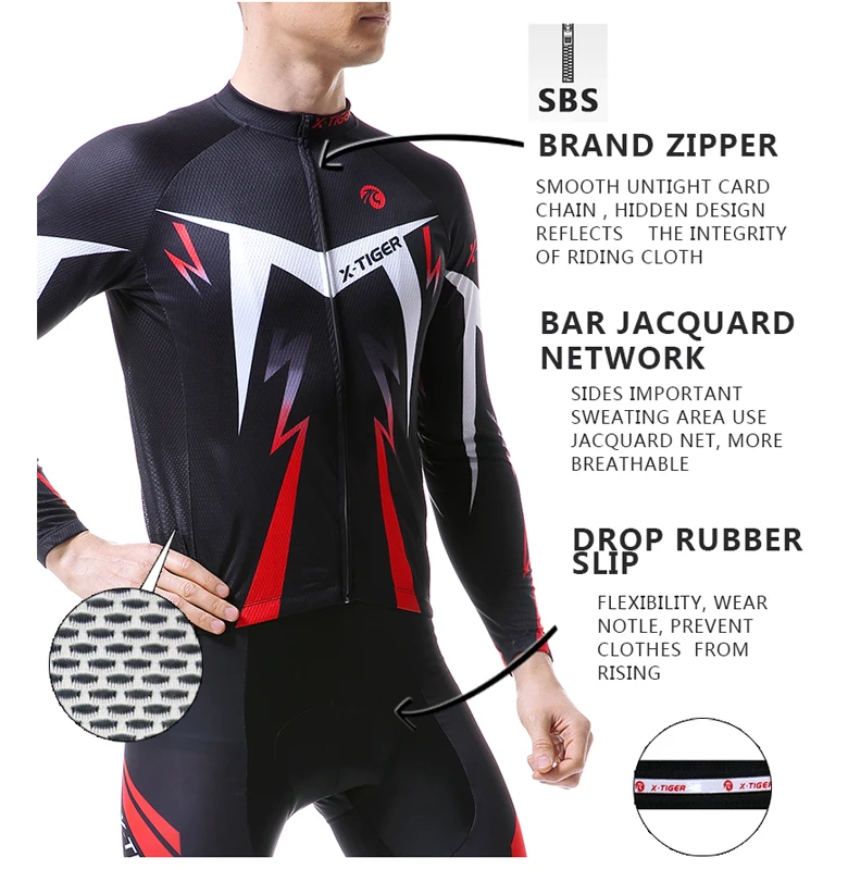 X-Tiger Pro, велосипедная футболка с длинным рукавом, MTB, велосипедная одежда, велосипедная спортивная одежда, комплект одежды, Майо Roupa Ropa Ciclismo для мужчин