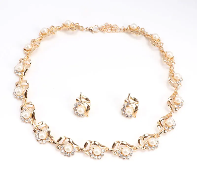 Новое поступление Модный комплект ювелирных изделий с искусственным жемчугом и