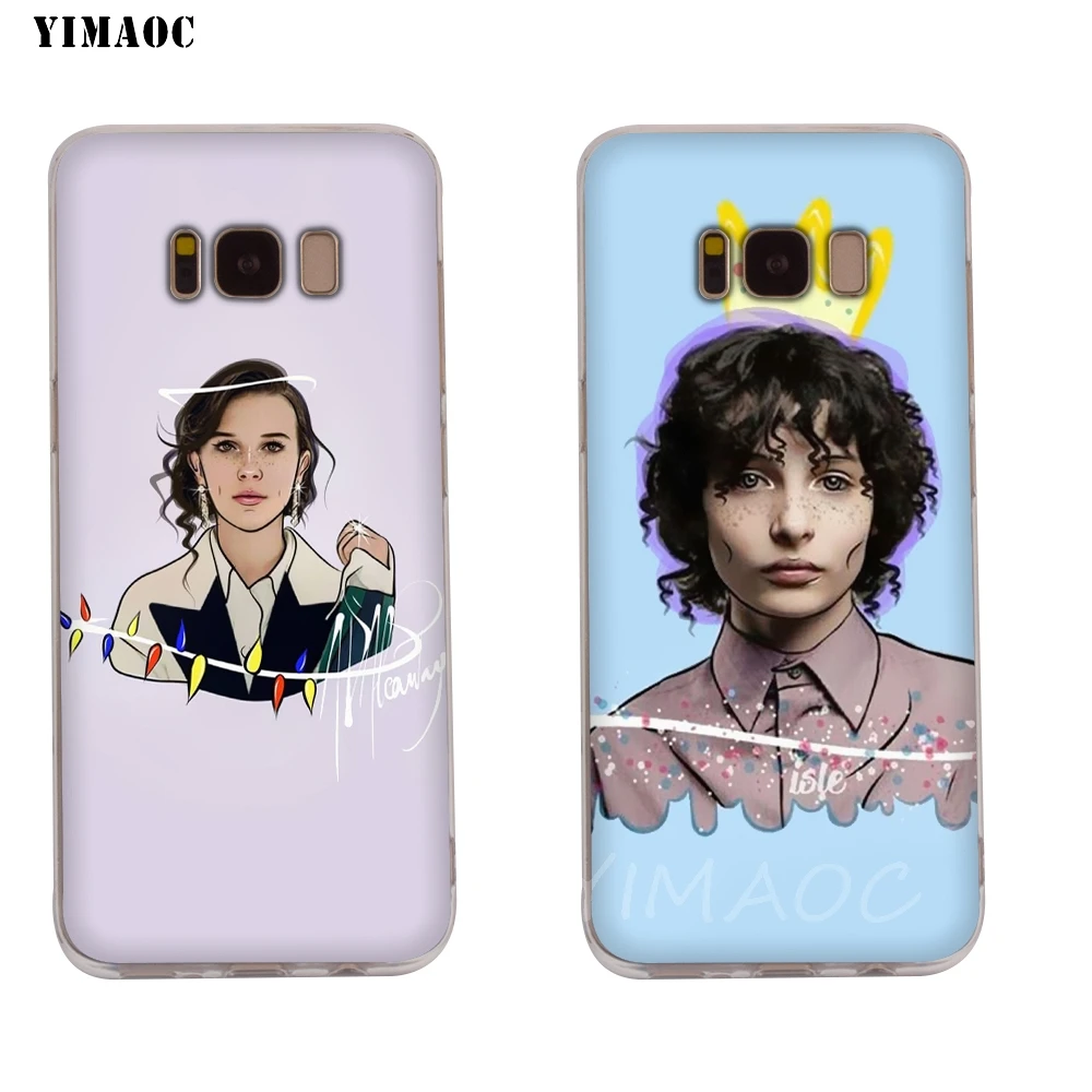 YIMAOC Finn Wolfhard Millie Bobby Brown Soft Case for Galaxy j3 j5 j6 j7 A5 2017 A6 A9 2018 Note 8 9 S7 edge S8 S9 S10 Plus S10e |