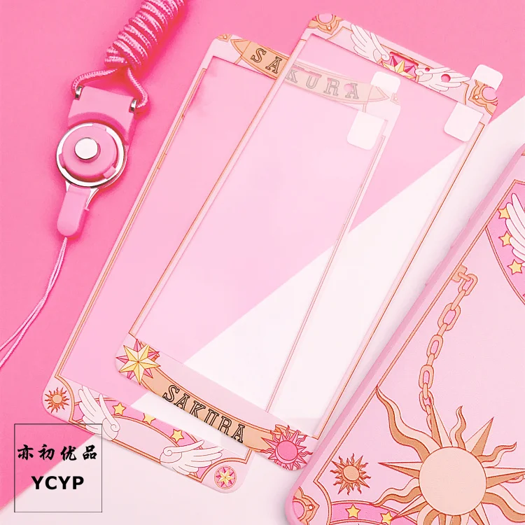 Чехол Mate10 plus Cardcaptor Sakura + пленка для экрана из закаленного стекла розовый чехол Huawei