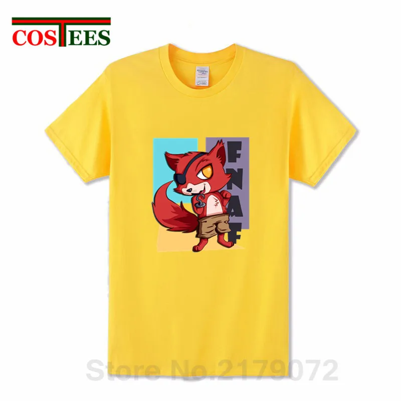 Мужские футболки Foxy FNAF Freddy новая летняя футболка в стиле хип хоп плюшевая с