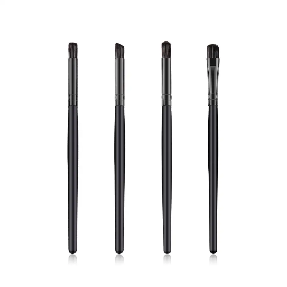 4pcs Black Новое поступление 15 шт. лучшие ресницы тени для век для глаз для растушевки Кисточки для макияжа Kwasten подводка для глаз набор кистей для косметики Maquiagem набор - Handle Color: 4pcs Black