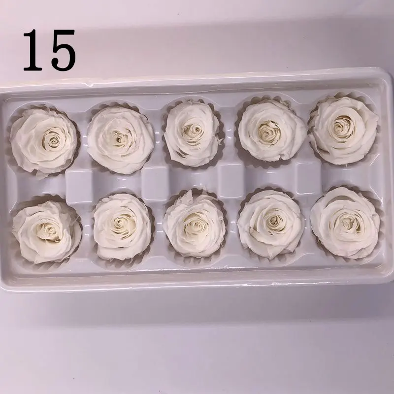 1 коробка, 10 головок, цветы, высокое качество, консервированные цветы, цветок, бесморская Роза, 4 см, диаметр, вечная жизнь, цветок, материал, подарочная коробка