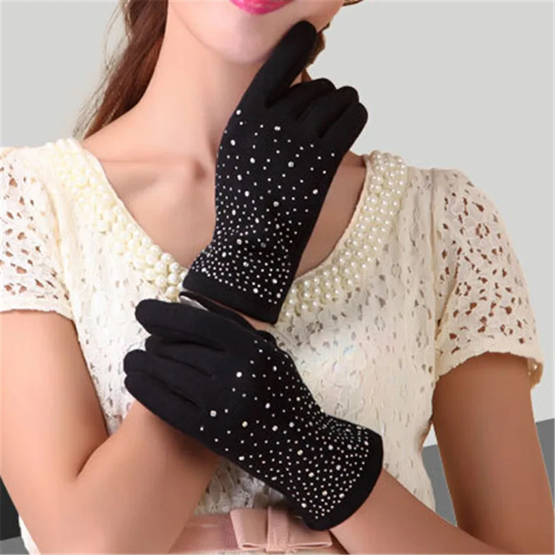 Фото Модные женские новые зимние перчатки YRRETY хлопковые с полными пальцами для