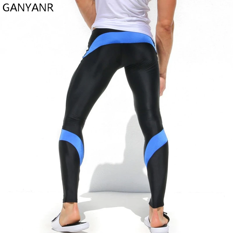 

GANYANR Brand Running Tights Men Sport Fitness Joggers Leggings Compression Traning Crossfit Pants Winter Long Gym Spandex