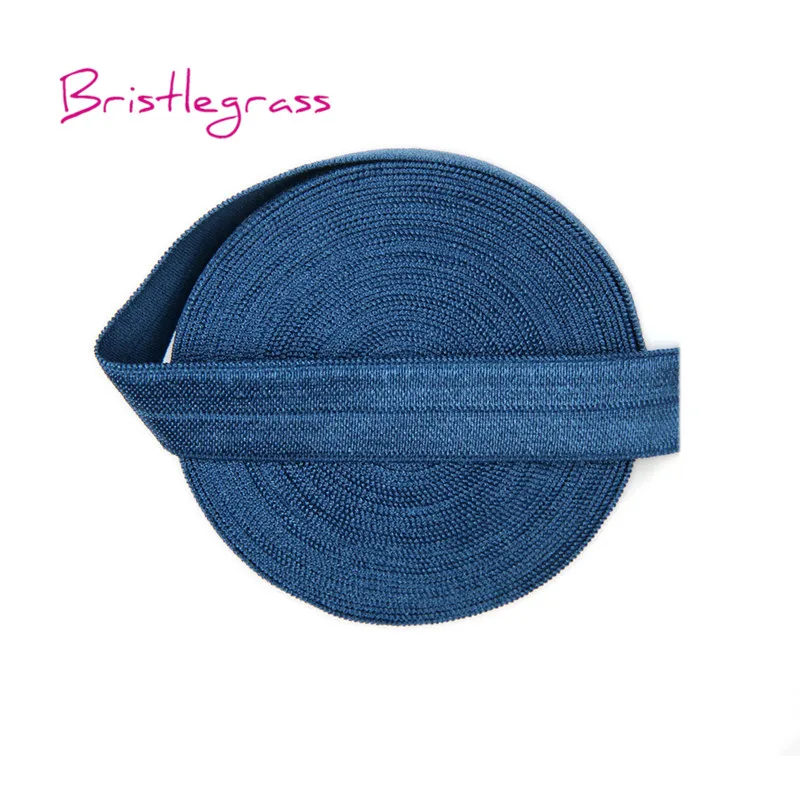 Light Navy BRISTLEGRASS 100 ярд в рулоне 5/" 15 мм твердые блестящие складывающиеся эластичные враг повязка из спандекса волос галстук платье с повязкой кружево отделка Шитье - Цвет: Light Navy
