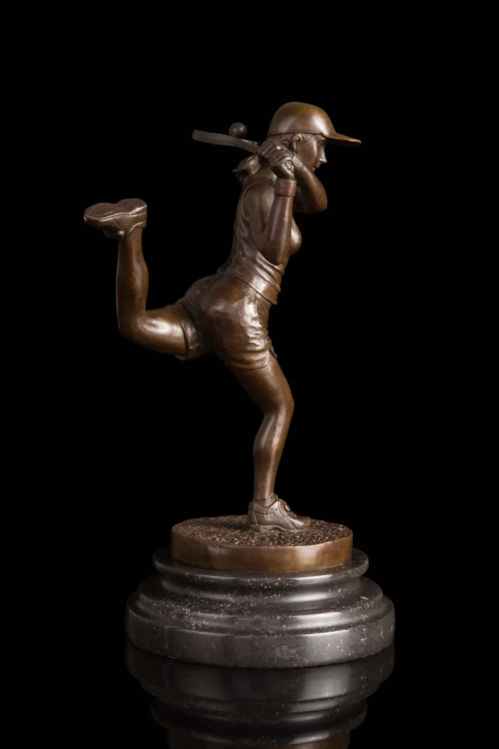 Искусство ремесла медь оптом и в розницу Спорт Девушка теннис Статуэтка игрока