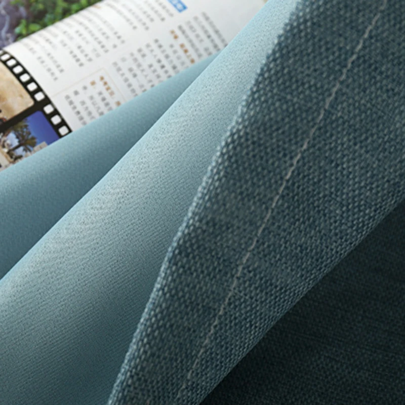 Современные однотонные шторы из искусственного льна для гостиной спальни