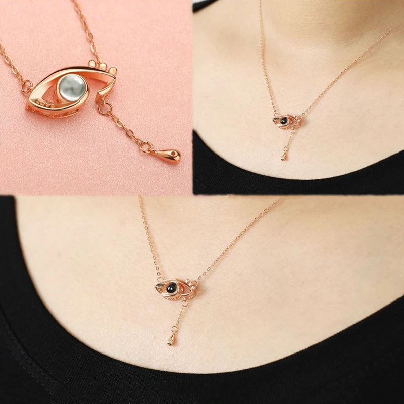 Новая форма 100 языков я люблю тебя проекционный кулон ожерелье женщины сказать