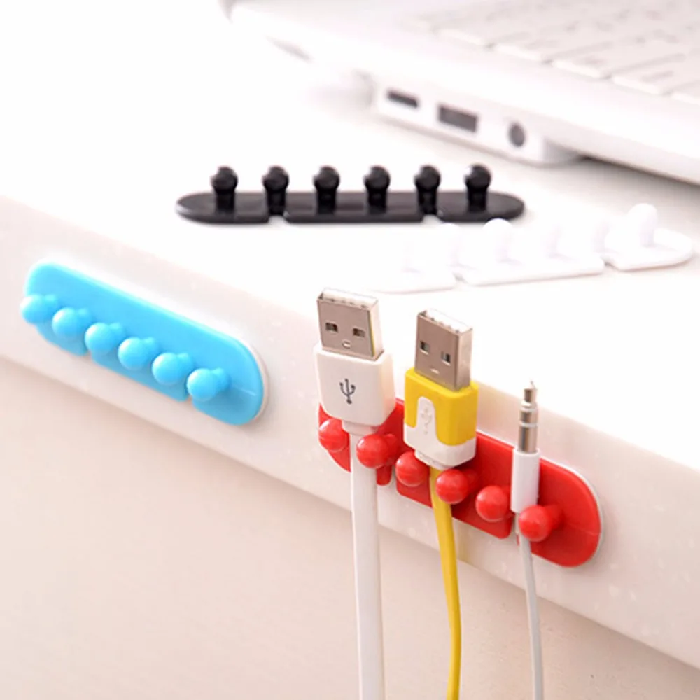 Nosii 5 цветов 2 шт подставка Кабельный органайзер зажим USB кабель Шнур Питания