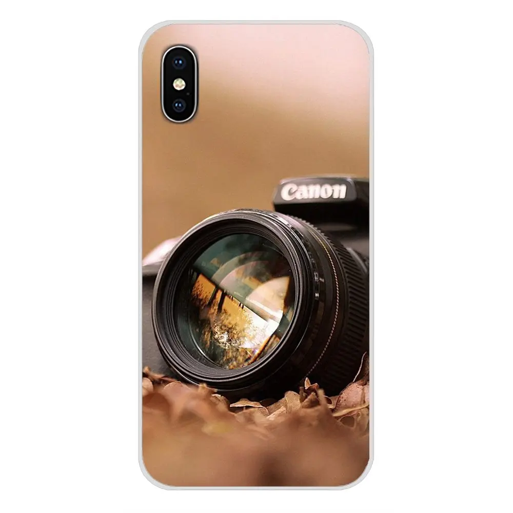Мягкий прозрачный чехол для объектива камеры фотографа Apple iPhone X XR XS MAX 4 4S 5 5S 5C SE 6 6S