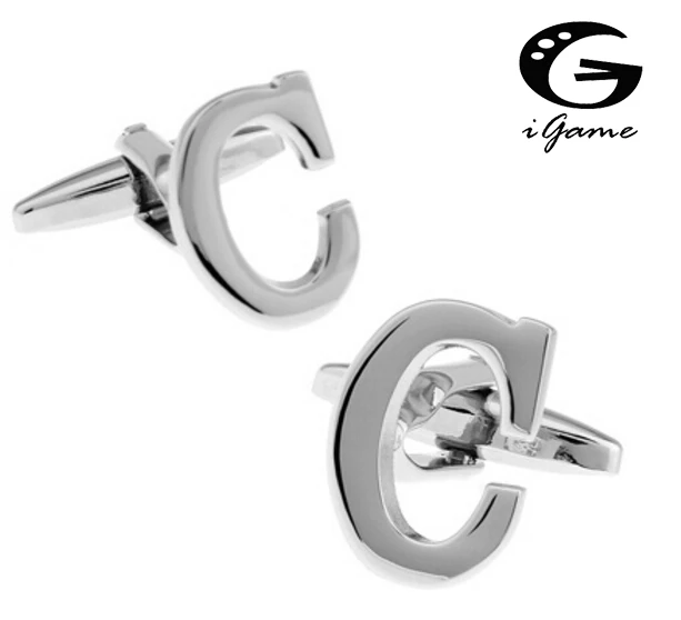 

iGame Letters Cuff Links Quality Brass Material Symbol Of C Design Free Shipping
