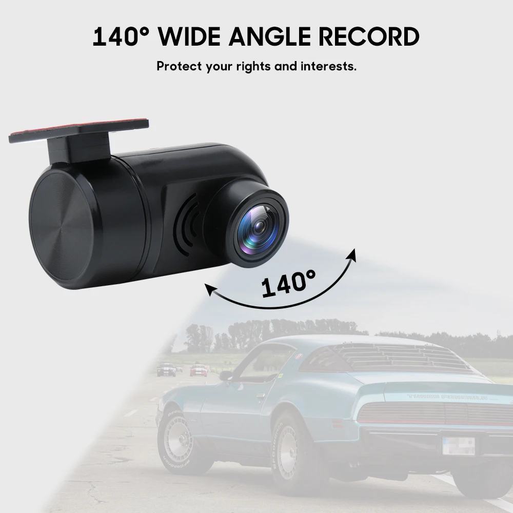 BORUiT USB автомобильный видеорегистратор с управлением через приложение Full HD 720P Dash Cam Автомобильная камера ADAS ночного видения 140 широкоугольный видеорегистратор для вождения