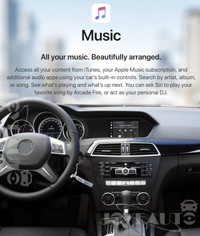 Joyeauto беспроводная Apple Carplay Mercedes GL class X166 2010- NTG4.5/NTG4.7 Поддержка камеры заднего вида Waze Spotify Google maps