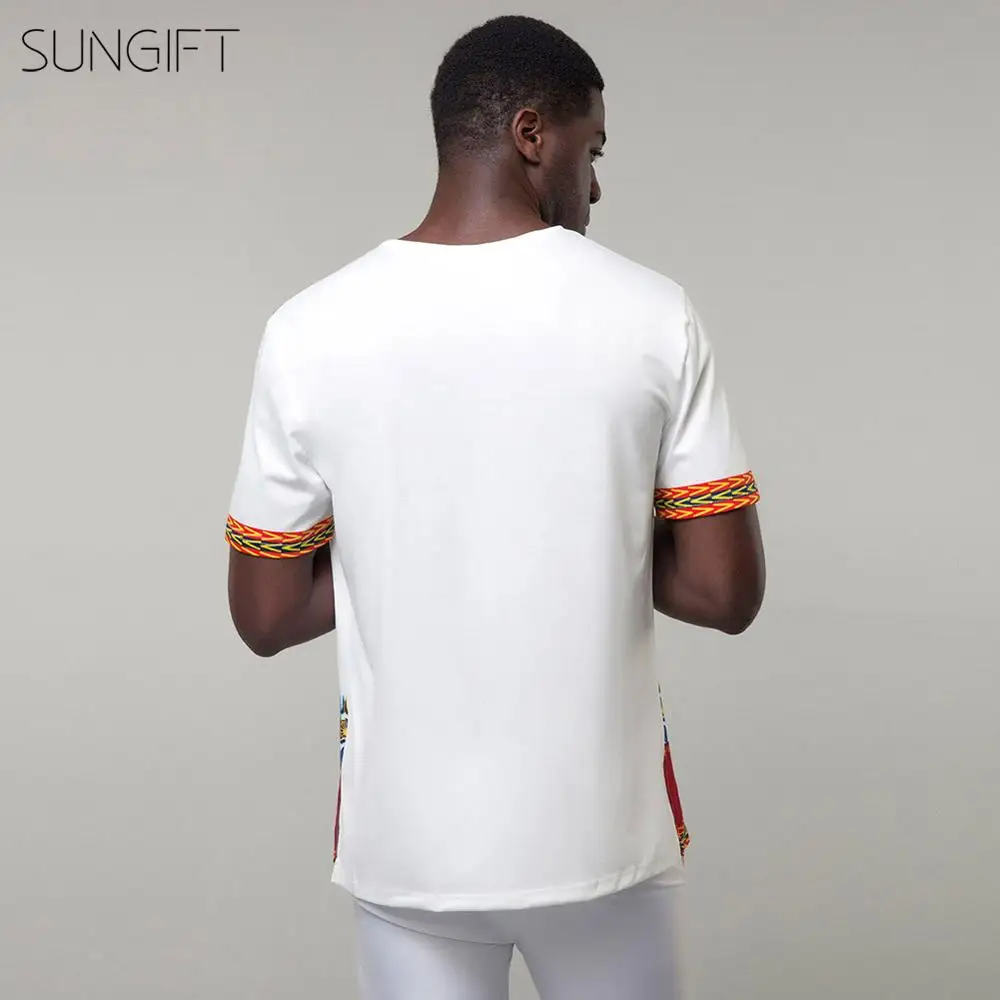 Мужская футболка с коротким рукавом SUNGIFT Классическая в африканском стиле