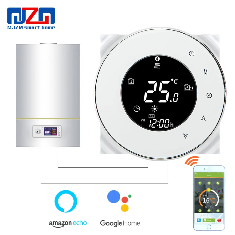 Цифровой термостат для котла MJZM цифровой регулятор температуры подходит Google Home