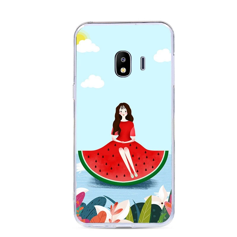 J2 Core окрашенный чехол для Samsung Galaxy SM-J260F J260 J260F 5 0 Силиконовые мягкие чехлы из ТПУ на