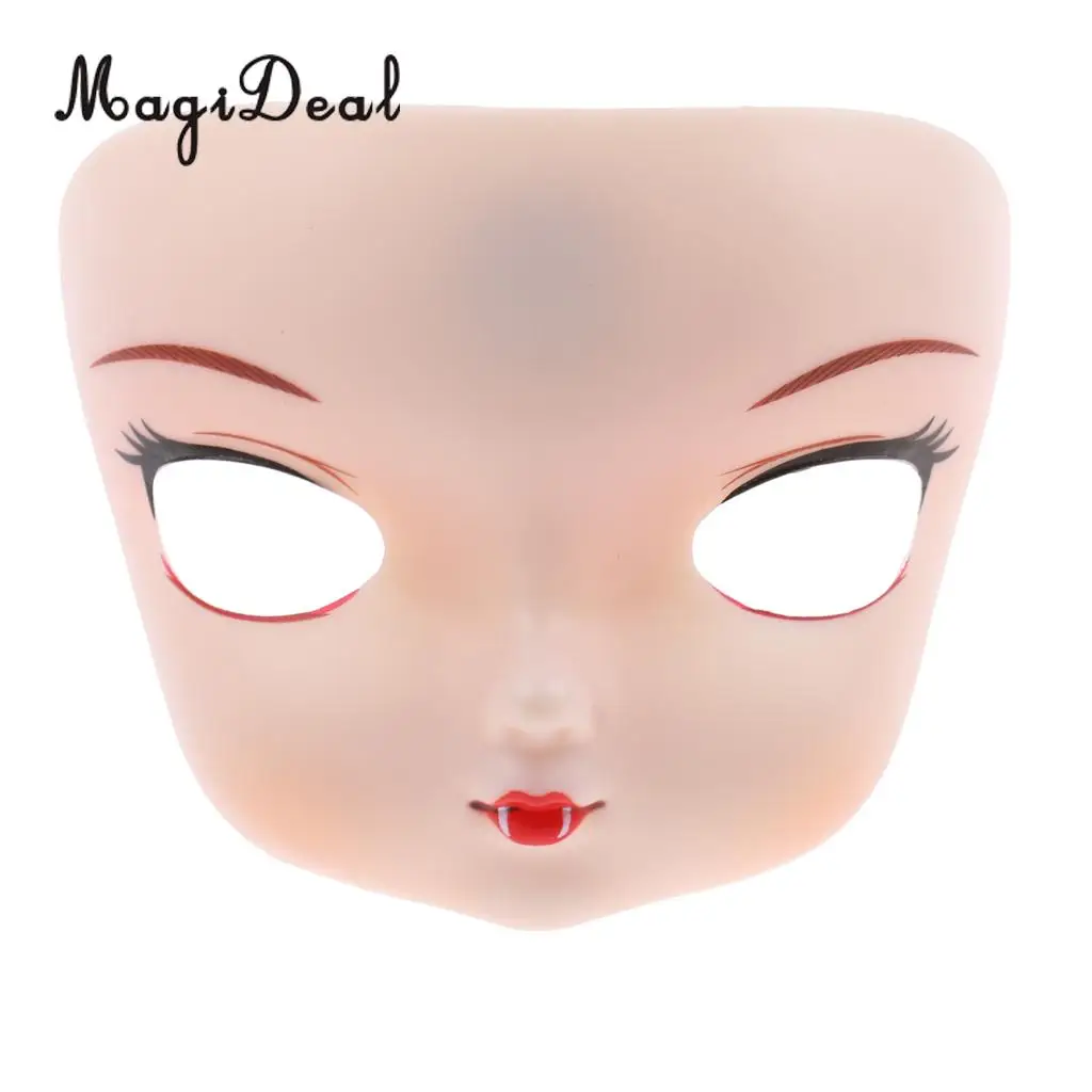 With Vampire Makeup Кукла Лицевая панель головы изменение лица оболочка для BBgirl для BJD 1/6 аксессуары для кукол - Цвет: With Vampire Makeup