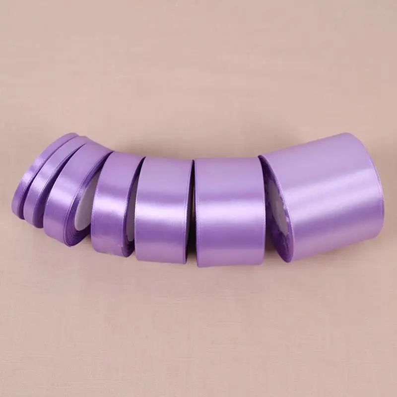 Светильник 25 ярдов фиолетовая шелковая атласная лента украшение для свадебной